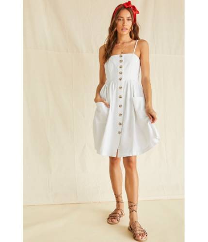 Imbracaminte femei forever21 button-front cami mini dress white