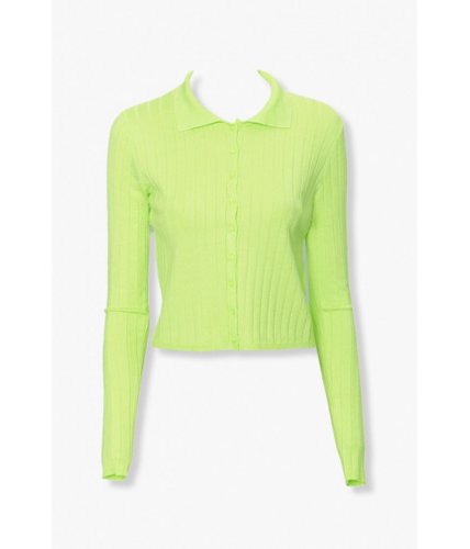 Imbracaminte femei forever21 collared button-down cardigan lime