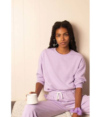Imbracaminte femei forever21 drop-sleeve crew sweatshirt lavender