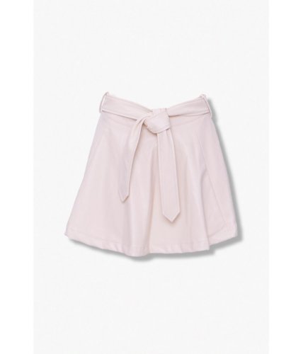 Imbracaminte femei forever21 faux leather belted mini skirt cream