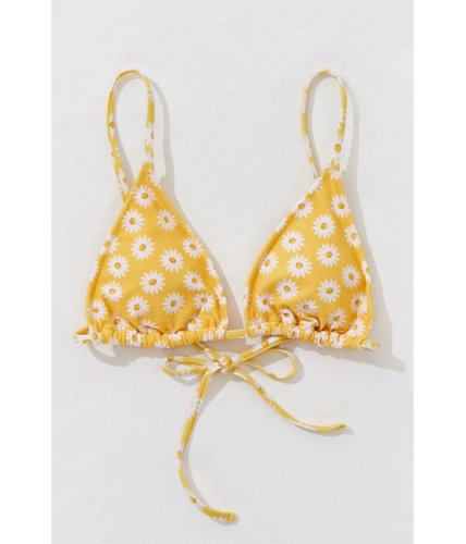 Imbracaminte femei forever21 floral triangle bikini top yellowwhite