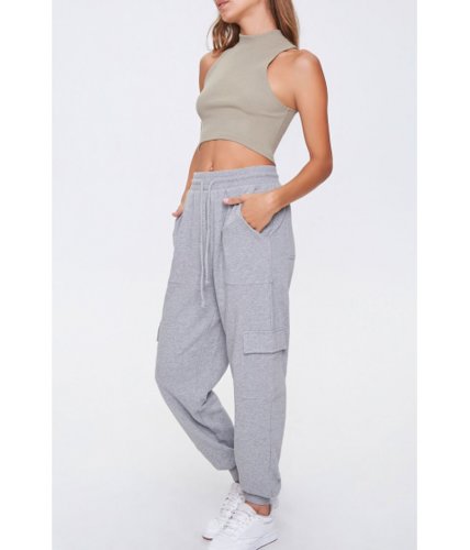 Imbracaminte femei forever21 french terry cargo joggers heather grey