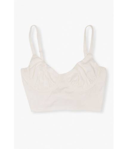 Imbracaminte femei forever21 lace-up cropped cami white