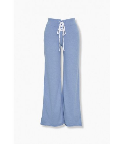 Imbracaminte femei forever21 lace-up flare pants blue