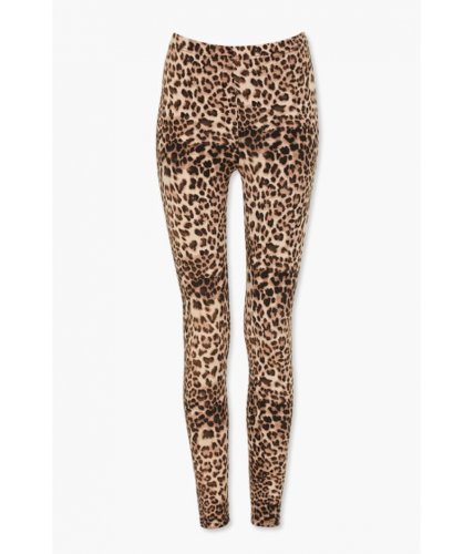 Imbracaminte femei forever21 leopard print leggings taupebrown