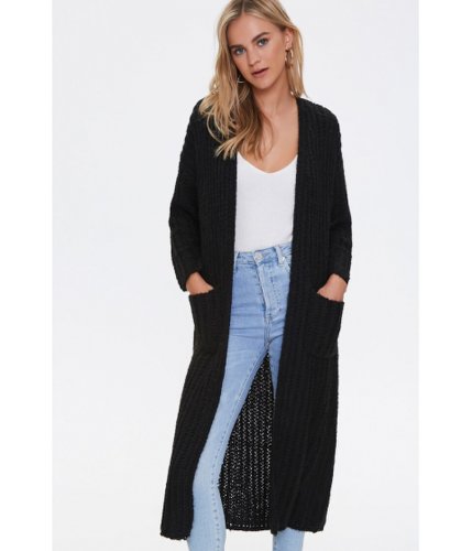 Imbracaminte femei forever21 longline knit cardigan black