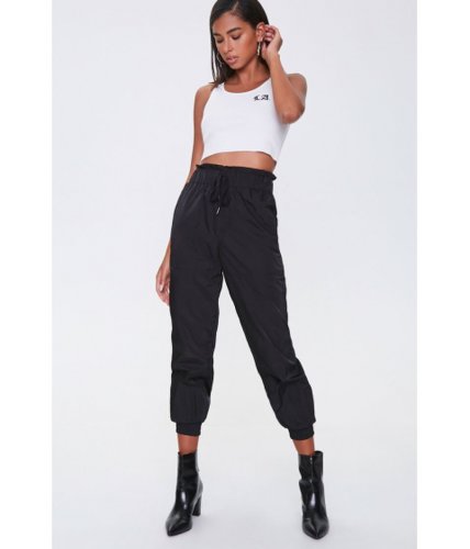 Imbracaminte femei forever21 paperbag ankle joggers black