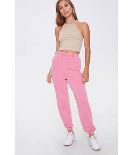 Imbracaminte femei forever21 relaxed elasticized joggers pink