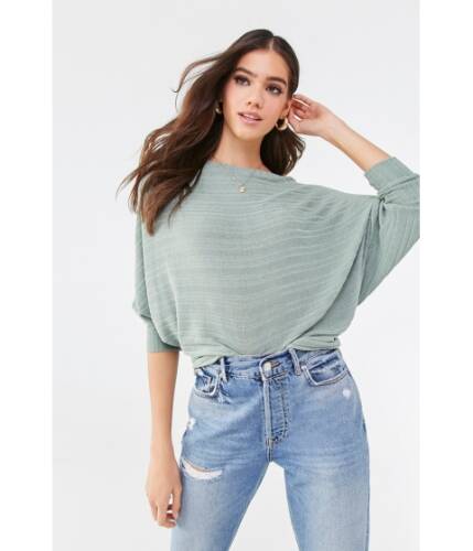 Imbracaminte femei forever21 ribbed dolman top olive