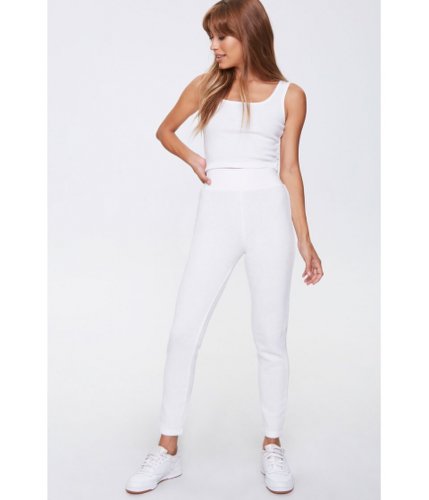 Imbracaminte femei forever21 ribbed knit tank top pants set ivory