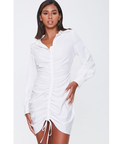 Imbracaminte femei forever21 ruched bodycon dress white