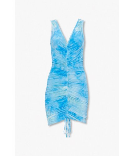 Imbracaminte femei forever21 ruched cloud wash bodycon dress bluecream