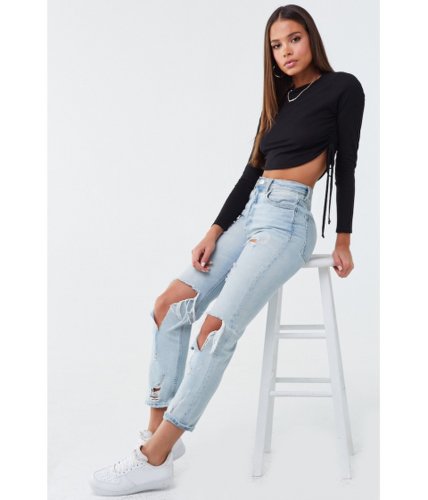 Imbracaminte femei forever21 ruched crop top black