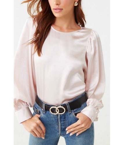 Imbracaminte femei forever21 satin billowy sleeve top champagne