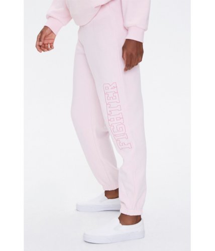 Imbracaminte femei forever21 stand up to cancer fighter joggers light pinkpink