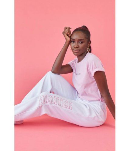 Imbracaminte femei forever21 stand up to cancer fighter joggers whitepink
