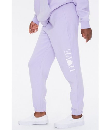 Imbracaminte femei forever21 stand up to cancer hope joggers lavenderwhite