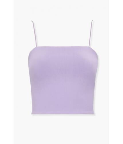 Imbracaminte femei forever21 straight neck cropped cami lilac