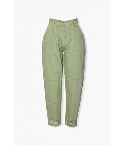 Imbracaminte femei forever21 tab-cuffed ankle pants sage