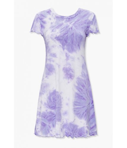 Imbracaminte femei forever21 tie-dye t-shirt dress lavendercream