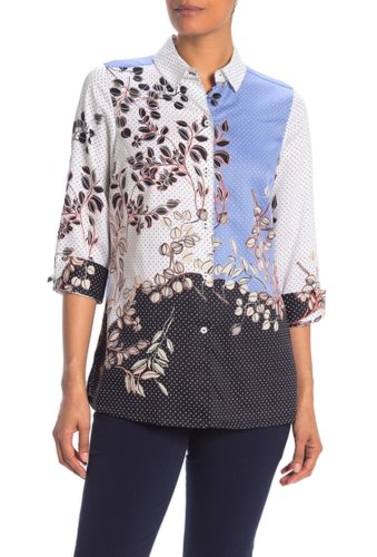 Imbracaminte femei foxcroft libby 34 length sleeve floral dot print wrinkle free shirt multi