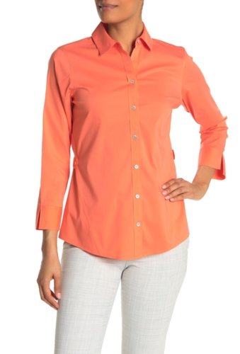 Imbracaminte femei foxcroft marianne 34 length sleeve solid non iron stretch shirt guava