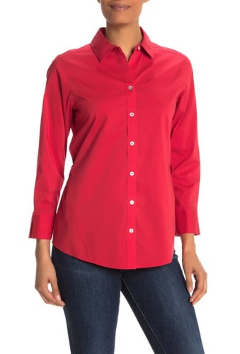 Imbracaminte femei foxcroft marianne 34 length sleeve solid non iron stretch shirt red pepper