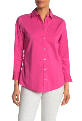 Imbracaminte femei foxcroft marianne 34 length sleeve solid non iron stretch shirt sweet rose
