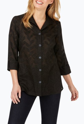 Imbracaminte femei foxcroft pandora burnout 34 sleeve shirt black