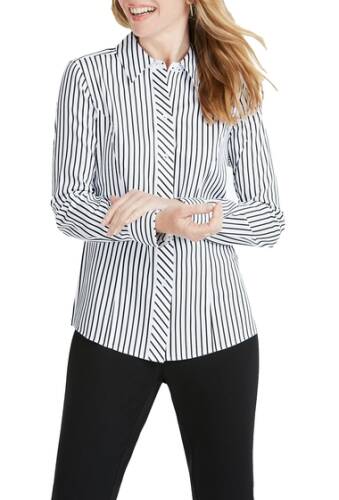 Imbracaminte femei foxcroft sadie stripe button down shirt petite black