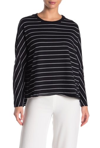 Imbracaminte femei frank eileen tee lab striped oversize sweatshirt black white stripe
