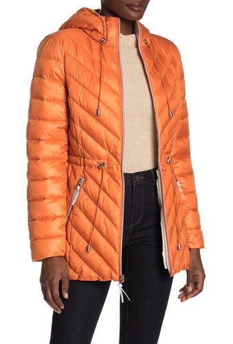 Imbracaminte femei french connection packable puffer anorak jacket jaffa orange