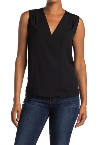 Imbracaminte femei french connection solid v-neck sleeveless blouse black