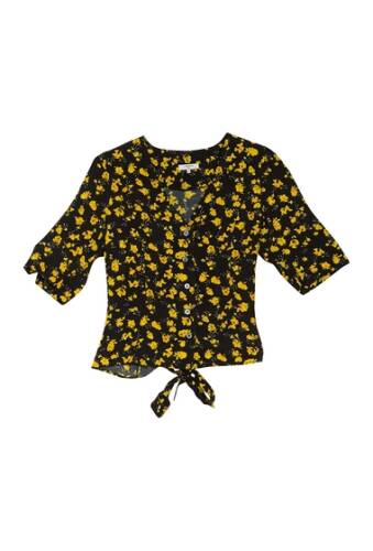 Imbracaminte femei frnch floral printed top black