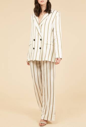Imbracaminte femei frnch stripe oversized double breasted blazer whitegold
