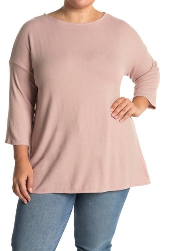 Imbracaminte femei gibson cozy fleece convertible crew neck sweater regular petite plus size pink adobe