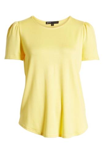 Imbracaminte femei gibson living in yellow poppy puff shoulder t-shirt regular petite yellow