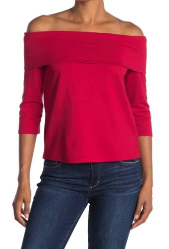 Imbracaminte femei gibson off the shoulder ponte top red chilli