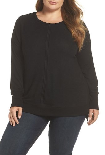 Imbracaminte femei gibson side slit sweater knit tunic plus size black