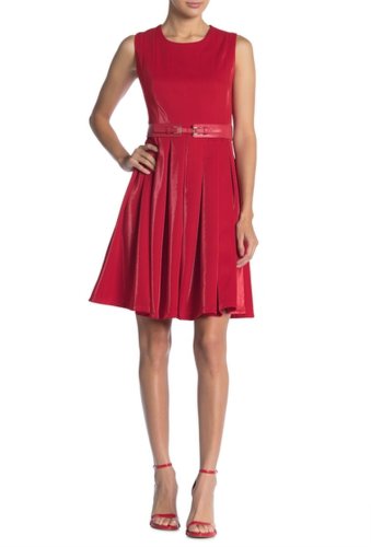 Imbracaminte femei gracia sleeveless pleated midi dress red