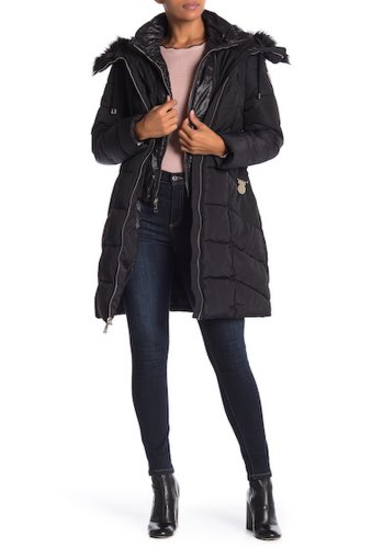 Imbracaminte femei Guess faux fur trim jacket black