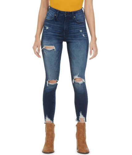 Imbracaminte femei guess lina super-high rise destroyed skinny jeans dark destroy wash