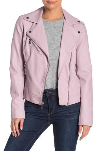 Imbracaminte femei guess side lace-up faux leather jacket lilac