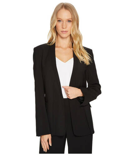 Imbracaminte femei halston long sleeve jacket w notch detail black