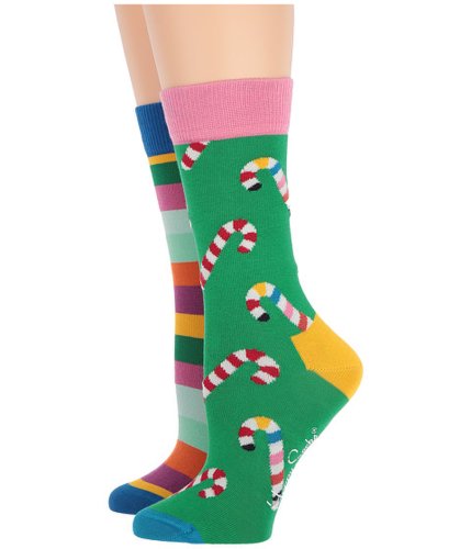 Imbracaminte femei happy socks christmas cracker candy cane gift box greenred