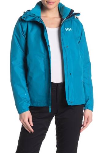 Imbracaminte femei helly hansen waterproof hooded jacket 632 blue wave
