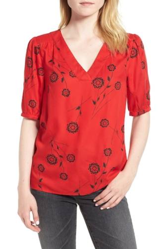 Imbracaminte femei hinge print pullover blouse red chinoise graphic floral