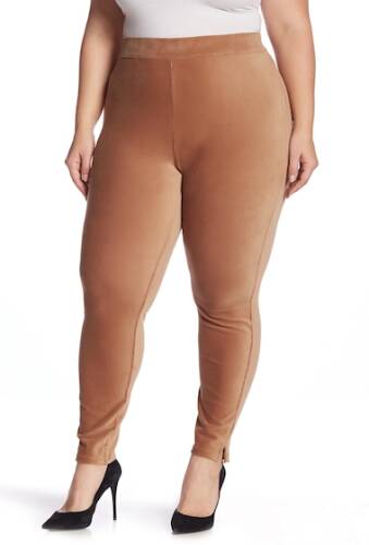 Imbracaminte femei hue high waist corduroy leggings plus size caramel