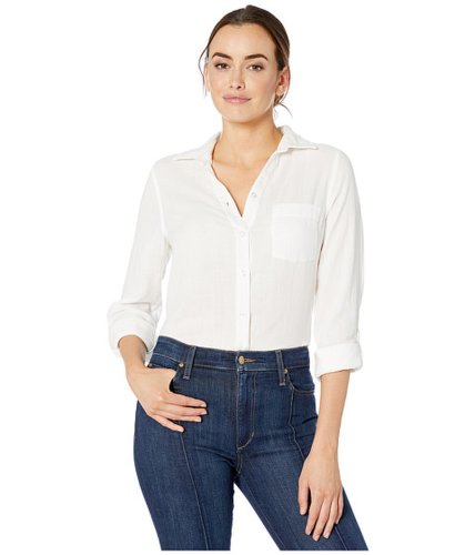 Imbracaminte femei jag jeans long sleeve adley double cloth button-up shirt white