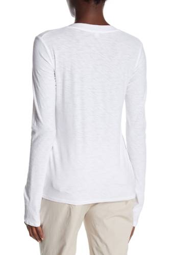 Imbracaminte femei james perse relaxed v-neck long sleeve t-shirt white